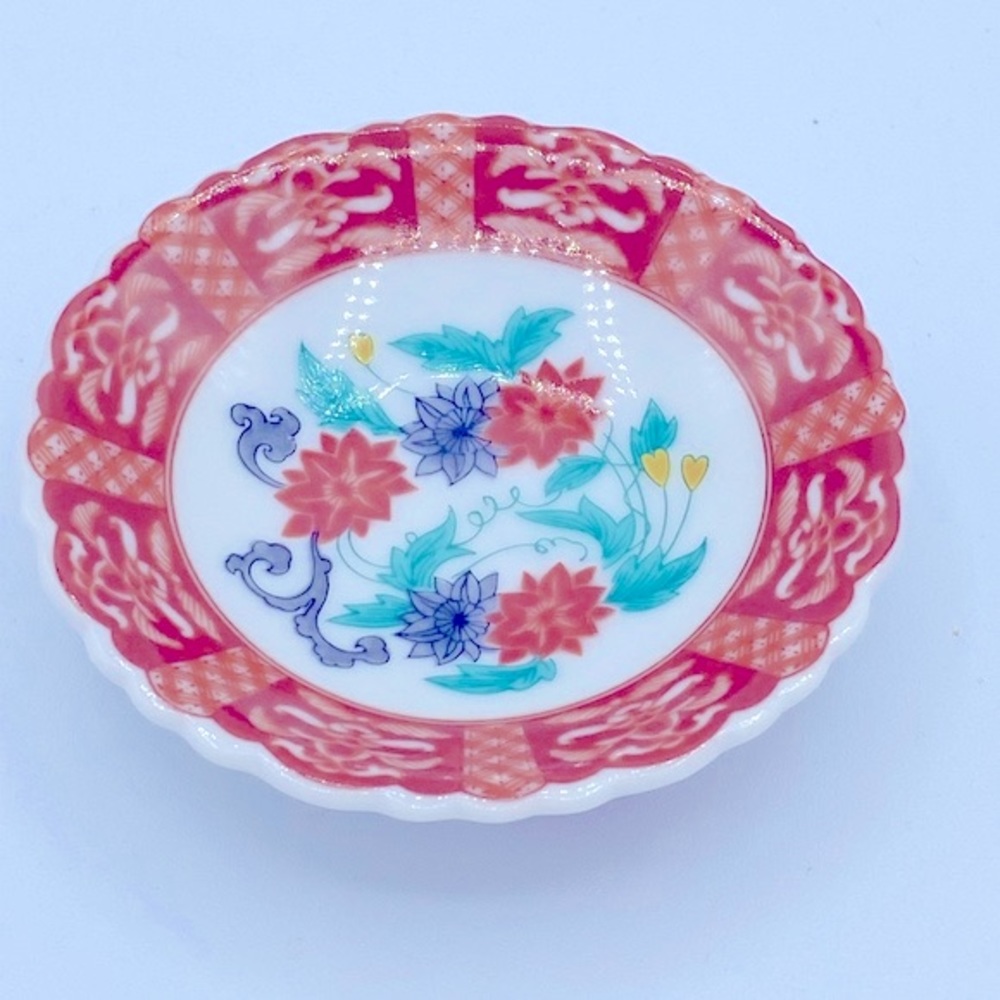 Frankly Mint Miniature Fine Porcelain Plate Kutani Akae 1982 Japan